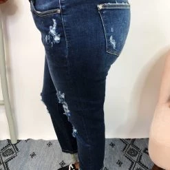 Iris & Rainbow Boutique #K763 Win My Love Bleach Splatter Judy Blue Boyfriend Jeans