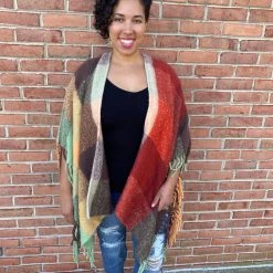 Iris & Rainbow Boutique New Arrivals #D124 Joan's Cozy Poncho