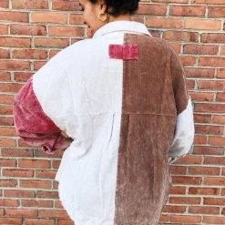 Iris & Rainbow Boutique #L330 Playing With Fire POL Shacket New Arrivals