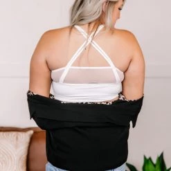 No Ship Drop Ship #K968 Yoga Bralette (Off-White) New Arrivals