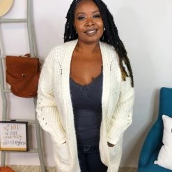 Iris & Rainbow Boutique New Arrivals #K835 Floating In The Clouds POL Cardigan (Wheat Grain)