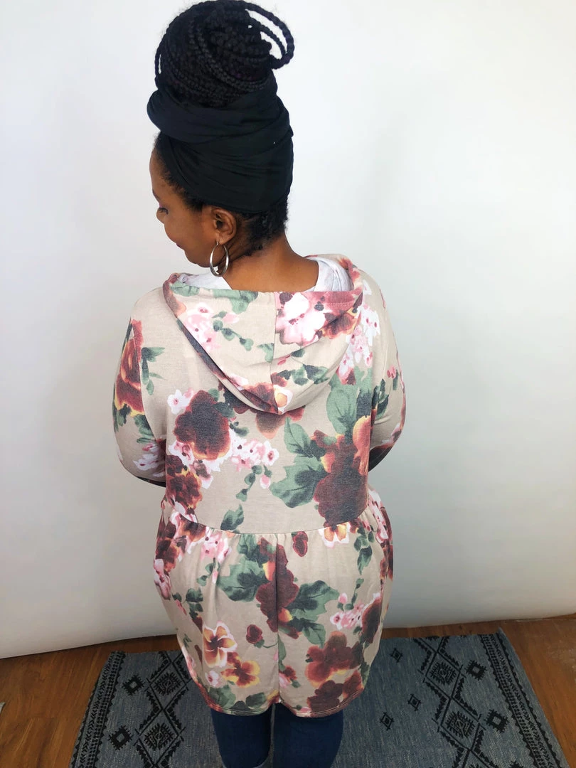 Iris & Rainbow Boutique New Arrivals #K648 Hawaiian Hush Babydoll Top (TAUPE/MAUVE) 8 Iris & Rainbow Boutique New Arrivals #K648 Hawaiian Hush Babydoll Top (TAUPE/MAUVE)