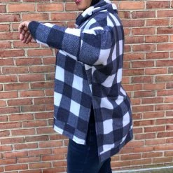 Iris & Rainbow Boutique #F71 Outdoorsy Plaid Oversize Tunic