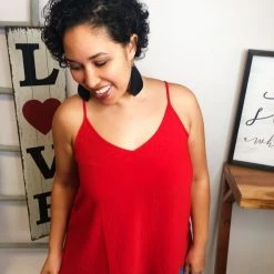 Iris & Rainbow Boutique #M238 A League Of Their Own Top (Red) New Arrivals