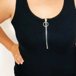 Iris & Rainbow Boutique #K238 Show Me Your Best Shot Sleeveless Top (BLACK)