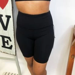 Iris & Rainbow Boutique New Arrivals #M275 Free Expression Biker Shorts (Black)