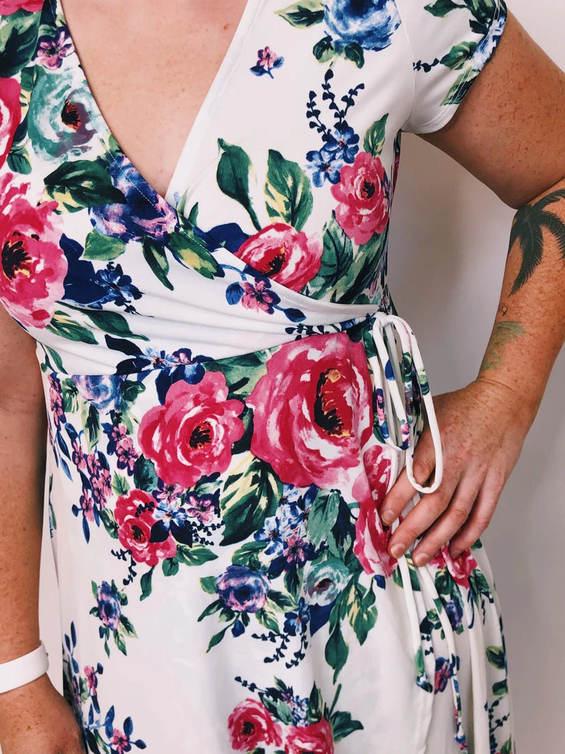 Iris & Rainbow Boutique New Arrivals #K295 Promising Blooms Faux Wrap Dress 5 Iris & Rainbow Boutique New Arrivals #K295 Promising Blooms Faux Wrap Dress