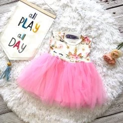 Iris & Rainbow Boutique #243 Unicorn Princess Dress (Pink) New Arrivals