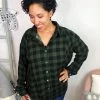 Iris & Rainbow Boutique #L276 Feels Like A Holiday Plaid Top (Olive) New Arrivals