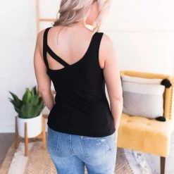 Iris & Rainbow Boutique New Arrivals #K452 Far Away Tank Top (Black)