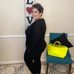 Iris & Rainbow Boutique #H533 And Chill Plunging Jumpsuit