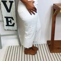 Iris & Rainbow Boutique New Arrivals #M322 Greater Love White Crop Judy Blue Jeans