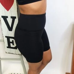 Iris & Rainbow Boutique New Arrivals #M275 Free Expression Biker Shorts (Black)