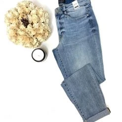 Iris & Rainbow Boutique New Arrivals #L992 Laid Back Boyfriend Fit Judy Blue Jeans