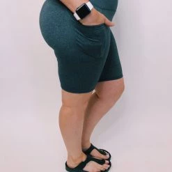 Iris & Rainbow Boutique #K286 Mono B Pocket Biker Shorts (Heather Grey) New Arrivals