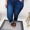 Iris & Rainbow Boutique #N261 Summer Heat Mid Rise Straight Risen Jeans