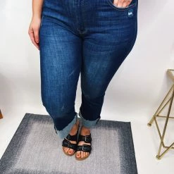 Iris & Rainbow Boutique #N261 Summer Heat Mid Rise Straight Risen Jeans