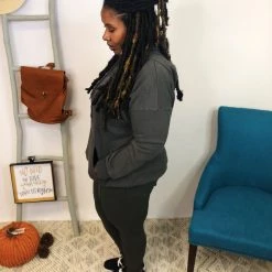 Iris & Rainbow Boutique #K876 Brush It Off Hoodie (CHARCOAL)