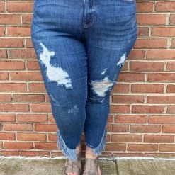 Iris & Rainbow Boutique #C78 Frayed Heart Judy Blue Jeans New Arrivals