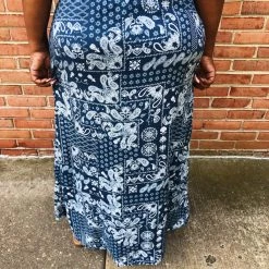 Iris & Rainbow Boutique New Arrivals #K691 Blue Skies In Paradise Paisley Skirt