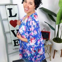 Iris & Rainbow Boutique #M717 Pretty Garden Kimono