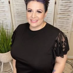 Iris & Rainbow Boutique #K69 Abigail's Flutter Sleeve Top New Arrivals