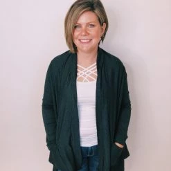 Iris & Rainbow Boutique #K289 Want To Be Cardigan (Dark Charcoal) New Arrivals