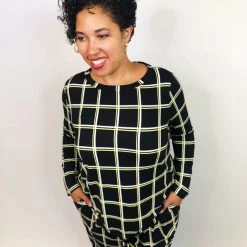 Iris & Rainbow Boutique New Arrivals #K736 In The Grid Lounge Set