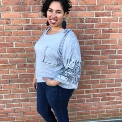 Iris & Rainbow Boutique #J70 Ties Of Paisley POL Top New Arrivals