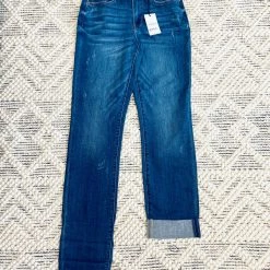 Iris & Rainbow Boutique #K952 Double The Cuff Boyfriend Judy Blue Jeans