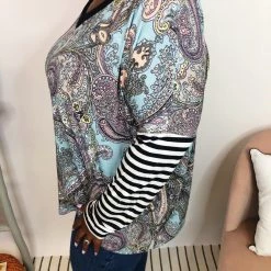 Iris & Rainbow Boutique #K916 Show Your Paisley Stripes Dolman Top 8 Iris & Rainbow Boutique #K916 Show Your Paisley Stripes Dolman Top