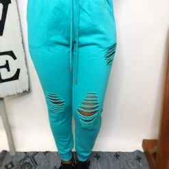 Iris & Rainbow Boutique #L525 A Savage Beginning Joggers (Seafoam) New Arrivals