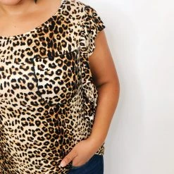 Iris & Rainbow Boutique #K331 Feisty Flutter Sleeve Top New Arrivals