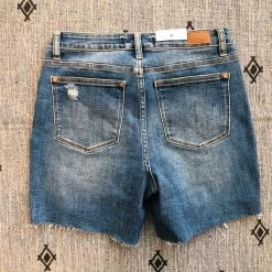 Iris & Rainbow Boutique #J899 Ellie's Distressed High Waist Judy Blue Shorts New Arrivals