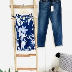 No Ship Drop Ship New Arrivals Set A Different Tone Blue Floral Tank Top 27 No Ship Drop Ship New Arrivals Set A Different Tone Blue Floral Tank Top