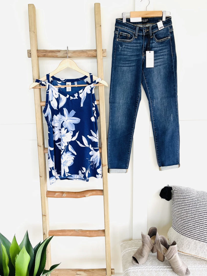 No Ship Drop Ship New Arrivals Set A Different Tone Blue Floral Tank Top 15 No Ship Drop Ship New Arrivals Set A Different Tone Blue Floral Tank Top