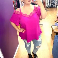 Iris & Rainbow Boutique New Arrivals #407 Onto Something Cold-shoulder Top