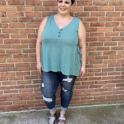 Iris & Rainbow Boutique New Arrivals #M544 Angeline Henley Tunic (Black)