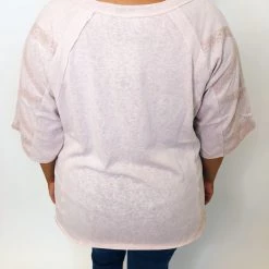 Iris & Rainbow Boutique K382 Blushing Vines Of Lace Sleeve Top