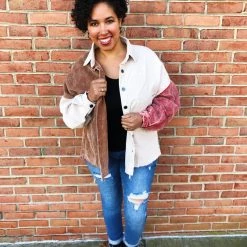 Iris & Rainbow Boutique #L330 Playing With Fire POL Shacket New Arrivals