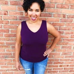 Iris & Rainbow Boutique #L293 Sammy's Reversible Cami (Eggplant)