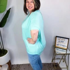 Iris & Rainbow Boutique #M620 My Dolman Back Lace (Mint) New Arrivals