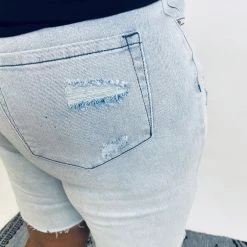 Iris & Rainbow Boutique #K484 Promise Me Everything Distress Bermuda Shorts