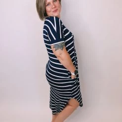 Iris & Rainbow Boutique #K313 Ready For It Mini Length Dress (Navy)