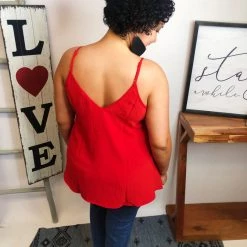 Iris & Rainbow Boutique #M238 A League Of Their Own Top (Red) New Arrivals