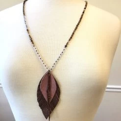 Iris & Rainbow Boutique Feathered Tassel Necklace