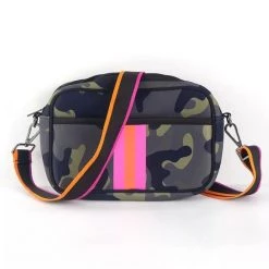 Iris & Rainbow Boutique New Arrivals #M29 Neoprane Camo Crossbody Bag