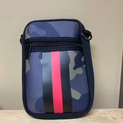 Iris & Rainbow Boutique New Arrivals #M28 Neoprene Phone Bag (Red Stripe)