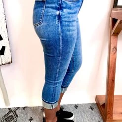 Iris & Rainbow Boutique #M249 Meet Me At Our Spot Capri Judy Blue Jeans