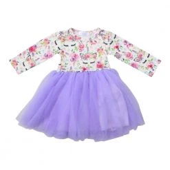 Iris & Rainbow Boutique #244 Floral Unicorn Tutu Dress New Arrivals